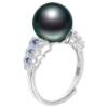 Demi 10-11mm Tahitian black pearl ring for women
