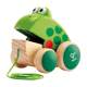 Hape木制牵绳拖拉青蛙1岁宝宝学走路学步儿童益智玩具周岁礼物