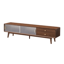 Original elements all solid wood TV cabinet light luxury North American black walnut environmentally friendly wood wax oil coffee table floor cabinet B5085