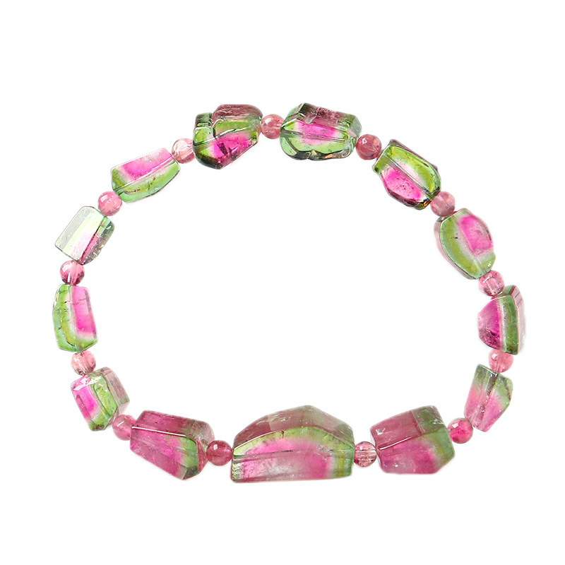 Kitten treasure crystal tourmaline bracelet watermelon tourmaline bracelet