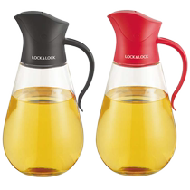 Lock and Lock glass oil pot automatic opening and closing oil bottle home kitchen 550ml soy sauce pot soy sauce vinegar seasoning bottle
