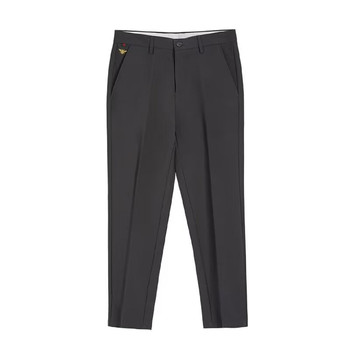 Black business tapered nine-point anti-wrinkle men's trousers