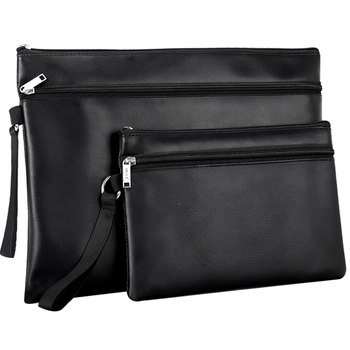 Jellie leather business style custom logo men's handbag