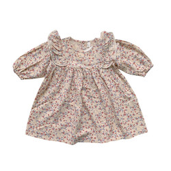 2024 Spring and Autumn Period Girl Baby Long Sleeve Korean Cotton, Maisha Doll Dolls Children's temperament princess skirt