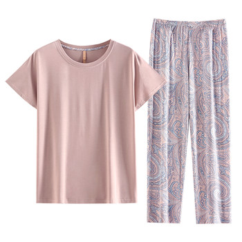 Carrefen pajamas ແມ່ຍິງ summer summer modal trousers ສັ້ນ trousers ເຮືອນໃສ່ບາງ ice silk ຊຸດແມ່ຍິງ