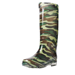 Pull-back rain boots spring and autumn new style medium-high-high rain boots men's overshoes non-slip tendon bottom labor protection water shoes camouflage 807