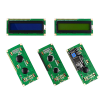 LCD1602A液晶显示屏5V蓝屏黄屏3.3V黄绿屏灰屏 焊排针IIC I2C模块