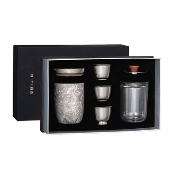 Pure titanium travel tea set high-end teapot