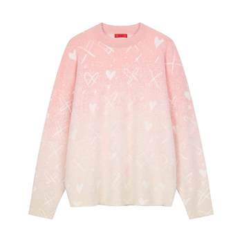 Imitation mink gradient round neck sweater, fashionable loose and lazy style autumn new couple sweater Imitation mink gradient round neck sweater, fashionable loose and lazy style autumn new couple sweater