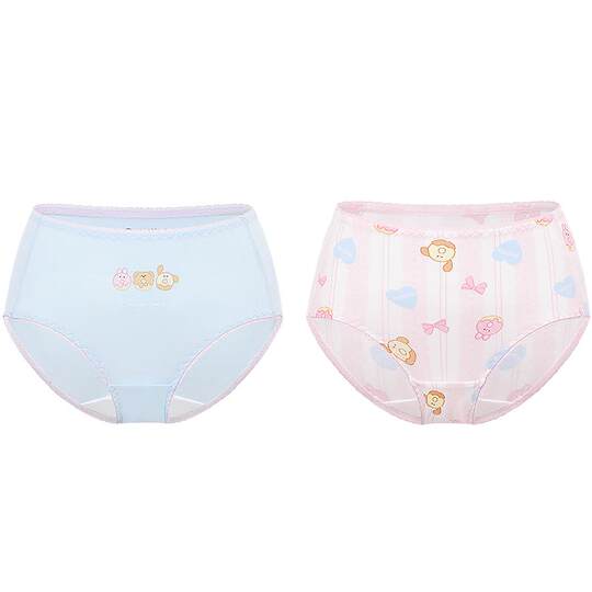 Cotton era children's underwear girls girls pure cotton briefs 7a antibacterial non-clamping PP girls mid-waist underwear