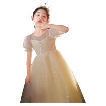 Childrens dress princess dress girl piano performance dress flower girl wedding dress little girl catwalk tutu skirt performance summer