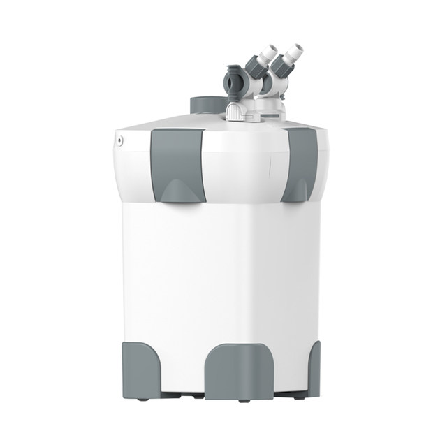 Old fisherman filters fish in barrel