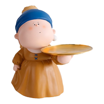 Great artists entrance key storage shelf decorative hook living room TV cabinet room shoe cabinet ornaments