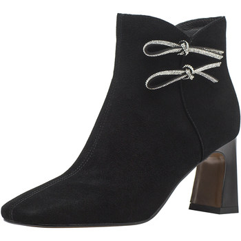 Cdf women's shoes autumn and winter classic versatile leather fashion boots short-bar rhinestone bow square head fashionable women's boots