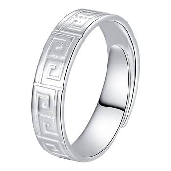 Chinese gold pure silver ring men's and women's silver ring