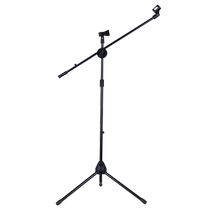 Double microphone floor-standing microphone stand microphone vertical performance professional microphone stand thickened microphone stand can be raised and lowered