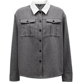 Vero Moda套装秋冬含羊毛撞色外套半身裙学院风324405007