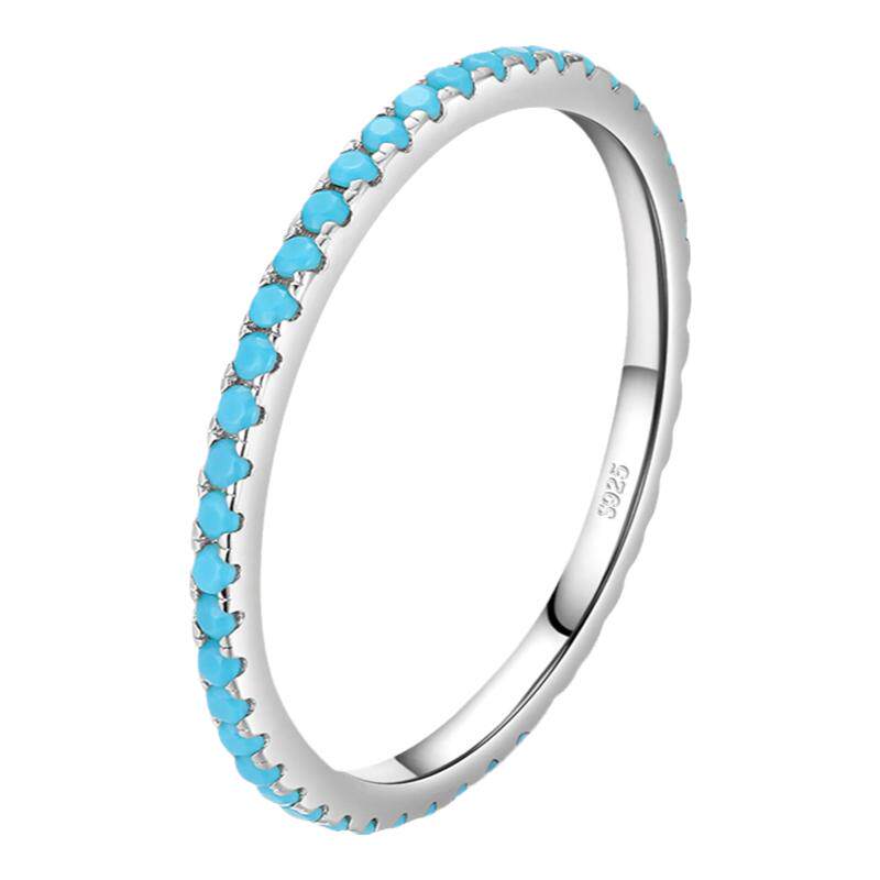 Modian turquoise ring earrings necklace clavicle chain