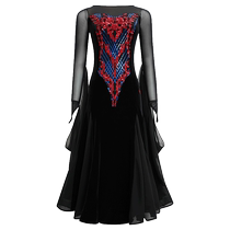 Danbaolo brand ballroom dance dress velvet sequin professional black pool competition performance clothing modern dance practice skirt