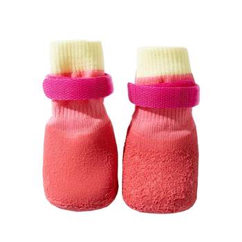 Waterproof shoes and socks for dogs when going out in all seasons, non-falling shoe covers, anti-dirty soft soles, non-removable pet shoes for small and medium-sized dogs