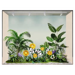 High-End Light Luxury Artificial Flower Arrangements for Store Window Decoration, Trendy Scene Setup, and Photo-Worthy Fake Plant Displays