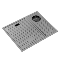 Cabeis new 304 stainless steel invisible sink bar small single-slot kitchen sink island high-pressure cup washer