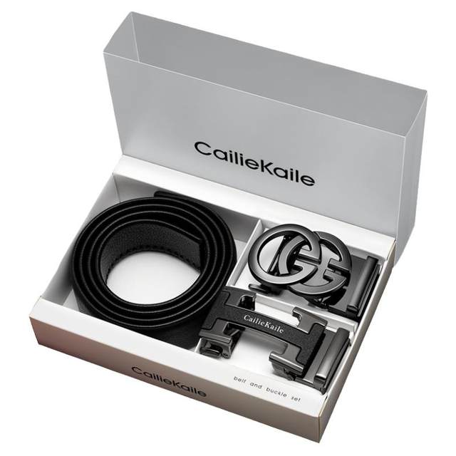 Genuine men's belt genuine leather automatic buckle brand belt