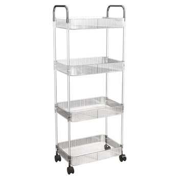 Acrylic bookshelf storage rack snack trolley study room removable storage rack ຫ້ອງນອນຫ້ອງໂຖງເກັບຮັກສາເຮືອນຄົວ