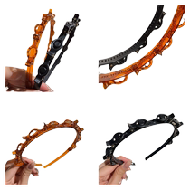 Lazy mans hair braiding artifact bangs and broken hair fixed and organized hair hoop internet celebrity hairpin headband hair curler spring and summer fluffy clip