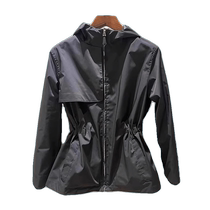 Black sun protection jacket for women spring and summer 2024 new European style loose and high-end super good-looking waist top