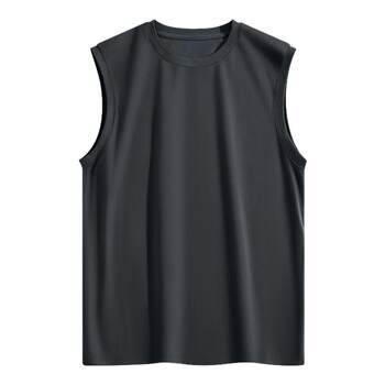 Pull back trendy brand pure cotton men's sports vest