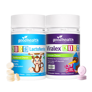 goodhealth Children's immune chew + little monkey lactoferrin ເມັດ 60 ເມັດ