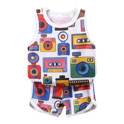 Boys Bingshi Sleeve Sleeveless Set Summer Children's Fast Fast Speed Network Eye ultra -thin children's tide clothes