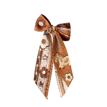 Aosong original suede pony headband long silk scarf bag autumn and winter high-end thin wrap bag long ribbon customization