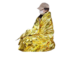 Outdoor emergency blanket aluminum foil emergency insulation blanket mountaineering outdoor survival reflective cold protection and rainproof camping travel essentials