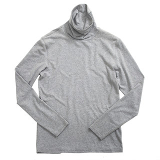 秋冬复古高领超细PIMA棉拉绒磨毛修身打底保暖长袖T恤男针织衫