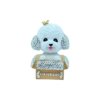New Internet celebrity diamond-encrusted Xiaowang Chai Teddy shaking head dog car ornaments female driver ladies car interior decoration supplies