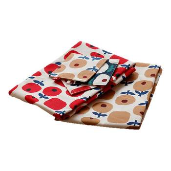 Apple flower creative color small fresh coffee table tablecloth Apple flower creative color small fresh coffee table tablecloth