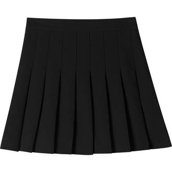 ກະເປົ໋າກະເປົ໋າສໍາລັບແມ່ຍິງ summer ສີຂີ້ເຖົ່າສູງ waist pleated skirt ເພື່ອປົກຫຸ້ມທ້ອງແມ່ຍິງ 2024 slimming ຂະຫນາດນ້ອຍ A-line ສັ້ນ skirt