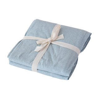 Knitted cotton solid color single piece anti-slip protective cover sheet