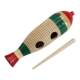 Orff percussion instrument fish frog music teaching aids scraping frog fish frog singing tube scraping wooden fish bangzi kindergarten school