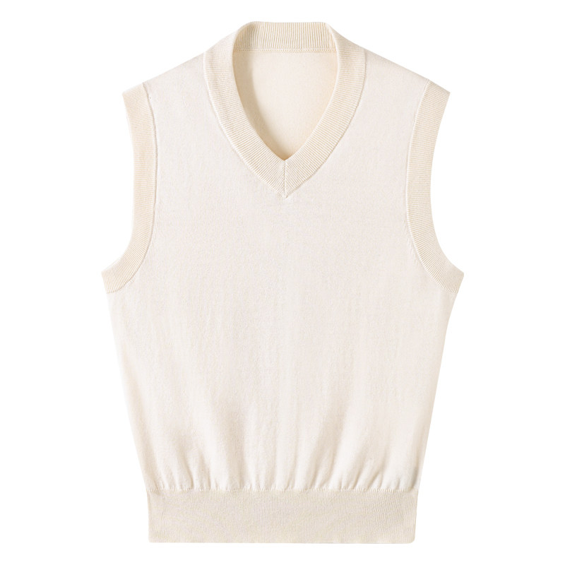 Warm cashmere pullover V-neck knitted vest inner wear