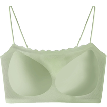Ice silk seamless underwear for women tube top anti-exposure summer camisole spaghetti straps thin chest wrap one piece