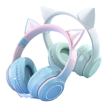 Headsets Luminous Cat Ear Headphones Wireless Bluetooth with ear Mai Girls Games Noise Reduction Computer Desktop Laptop