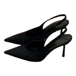 法式复古细跟包头凉鞋女2025夏季新款尖头高跟鞋一字带名媛风单鞋