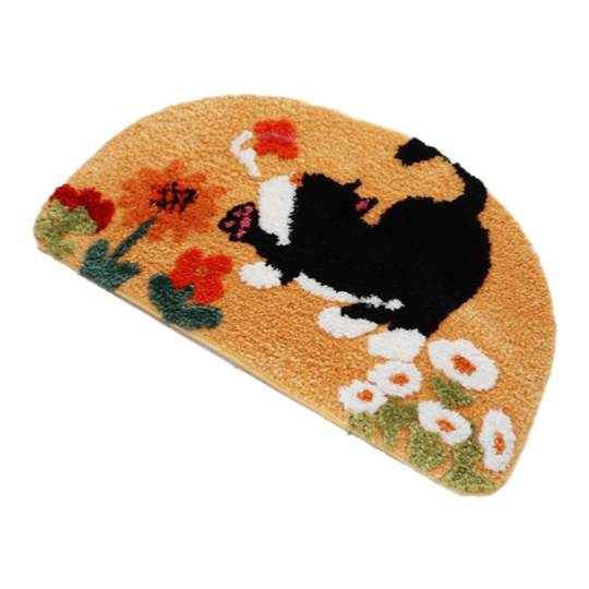 设计师款 半圆浴室吸水小地垫卧室入户田园家用脚垫动漫现代门厅