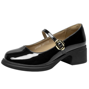 Dadong marie jane shoes women's shoes thick heel round toe with skirt
