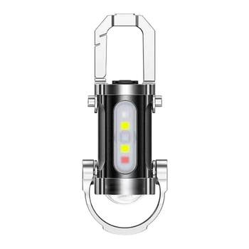 Portable multifunctional keychain light usb rechargeable flashlight