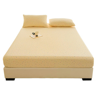 Super soft double-layer gauze washed cotton fitted sheet cover single piece non-cotton pure cotton sheet non-slip simmons mattress protector
