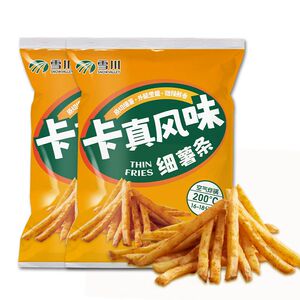 雪川卡真细薯条原切半成品空气炸锅食材500g微辣鲜香肯麦店内同款